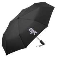 Regenschirm Mumie Comic 98cm Schwarz
