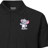 Herren Polo Shirt Elefant Comic