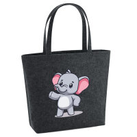 Filz Shopper Elefant Comic 22 Liter