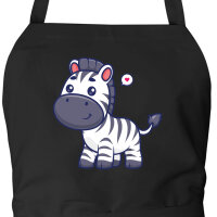 Schürze Zebra Comic mit Taschen