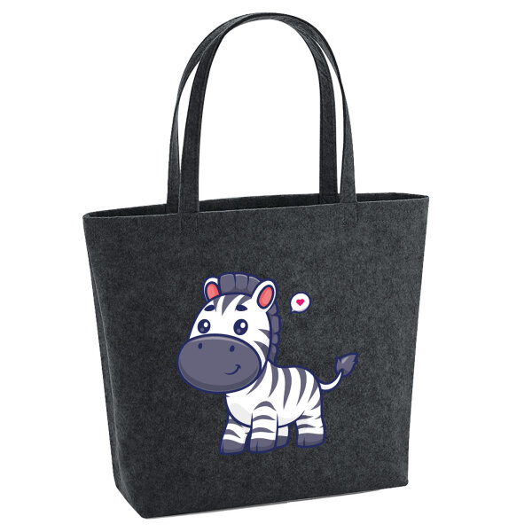 Filz Shopper Zebra Comic 22 Liter