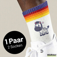 Unisex Socken Zebra Comic Baumwolle