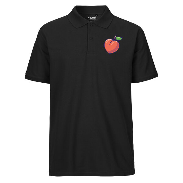 Herren Polo Shirt Pfirsich Comic