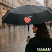 Regenschirm Pfirsich Comic 98cm Schwarz