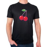 Herren T-Shirt Kirsche Comic