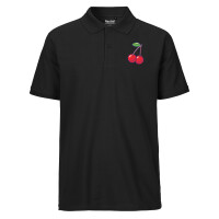Herren Polo Shirt Kirsche Comic