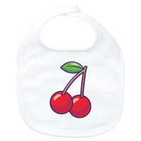 Baby Lätzchen Kirsche Comic Klettverschluss