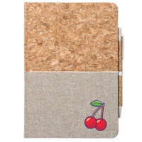 Notizbuch A5 Kirsche Comic 80 Blatt inkl. Kugelschreiber