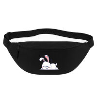 Bauchtasche Hase Comic 2,5 Liter Black