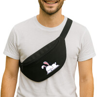 Bauchtasche Hase Comic 2,5 Liter Black