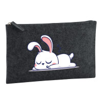 Kulturbeutel Hase Comic 1 Liter Charcoal