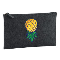 Kulturbeutel Ananas Comic 1 Liter Charcoal