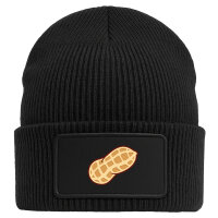 Beanie mit Patch Erdnuss Comic Black