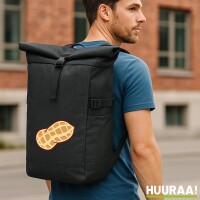 Kurierrucksack Erdnuss Comic 30-44 Liter Black Melange