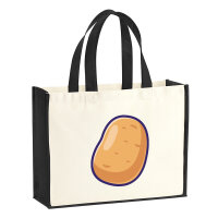 Jutetasche Kartoffel Comic 21 Liter Black
