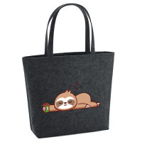 Filz Shopper schlafendes Faultier Comic 22 Liter