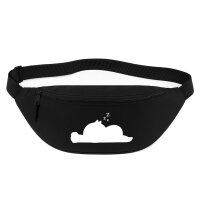 Bauchtasche schlafendes Faultier Comic 2,5 Liter Black