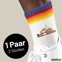 Unisex Socken schlafendes Faultier Comic Baumwolle