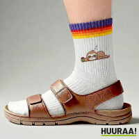 Unisex Socken schlafendes Faultier Comic Baumwolle