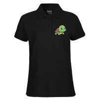 Damen Polo Shirt Baby Schildkr&ouml;te Comic