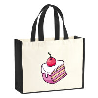 Jutetasche Kuchen Torte 21 Liter Black