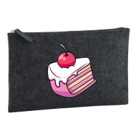 Kulturbeutel Kuchen Torte 1 Liter Charcoal