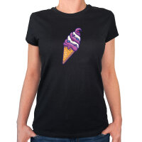 Damen T-Shirt Eiscreme Comic