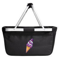 Einkaufskorb faltbar Eiscreme Comic 20 Liter Black