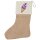 Weihnachtsstrumpf Eiscreme Comic Beige Jute