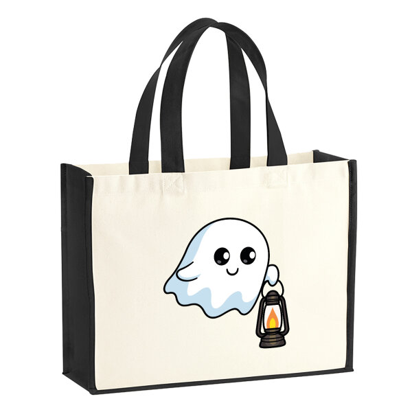 Jutetasche Geist Comic 21 Liter Black
