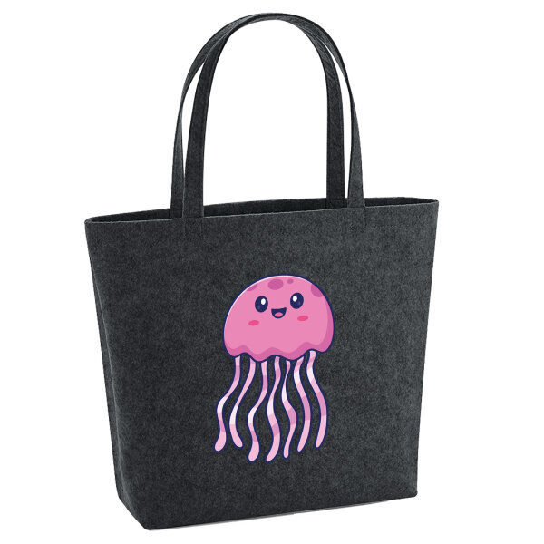 Filz Shopper Qualle Comic 22 Liter