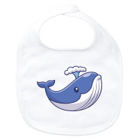 Baby Lätzchen Blauwal Comic Klettverschluss