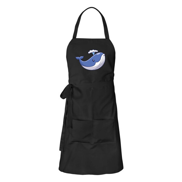Schürze Blauwal Comic mit Taschen