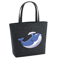 Filz Shopper Blauwal Comic 22 Liter