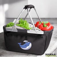 Einkaufskorb faltbar Blauwal Comic 20 Liter Black