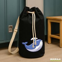 Seesack Blauwal Comic 20 Liter Black