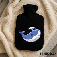 Wärmflasche Blauwal Comic