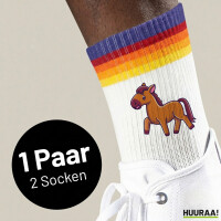 Unisex Socken Pferd Comic Baumwolle