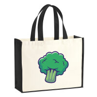 Jutetasche Brokkoli Comic 21 Liter Black
