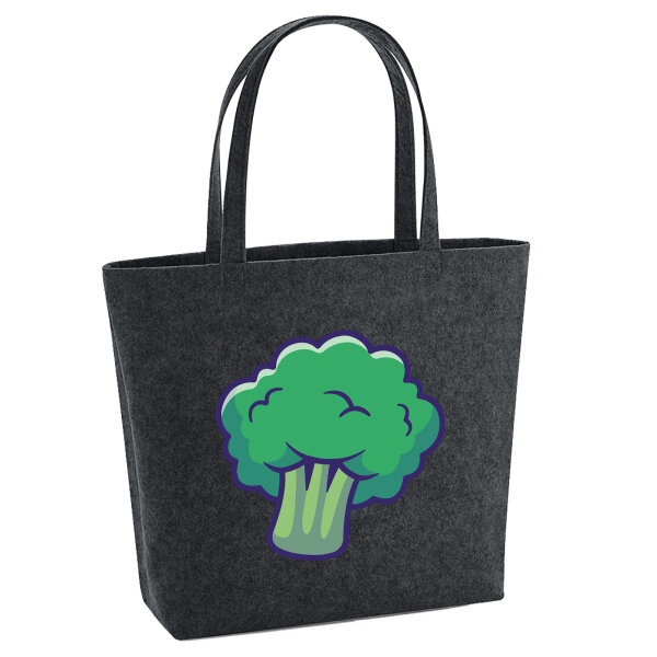 Filz Shopper Brokkoli Comic 22 Liter