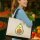 Jutetasche Avocado Comic 21 Liter Black