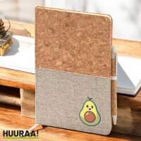 Notizbuch A5 Avocado Comic 80 Blatt inkl. Kugelschreiber