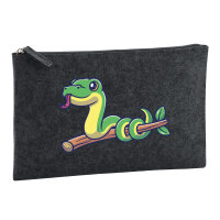 Kulturbeutel Schlange Comic 1 Liter Charcoal