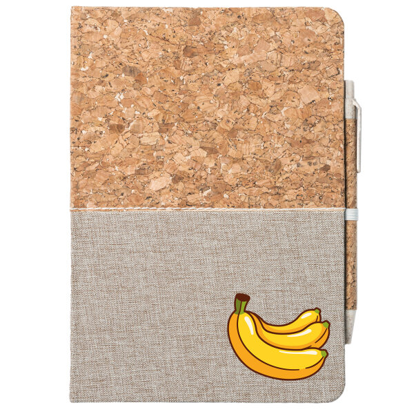 Notizbuch A5 Banane Comic 80 Blatt inkl. Kugelschreiber