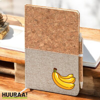 Notizbuch A5 Banane Comic 80 Blatt inkl. Kugelschreiber