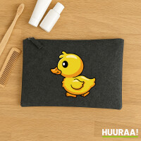 Kulturbeutel Küken Comic 1 Liter Charcoal