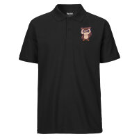 Herren Polo Shirt Eule Comic