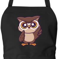 Schürze Eule Comic mit Taschen