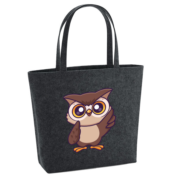 Filz Shopper Eule Comic 22 Liter