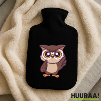 Wärmflasche Eule Comic